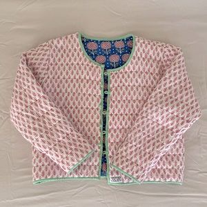 J.Crew x SZ block prints reversible quilted jacket